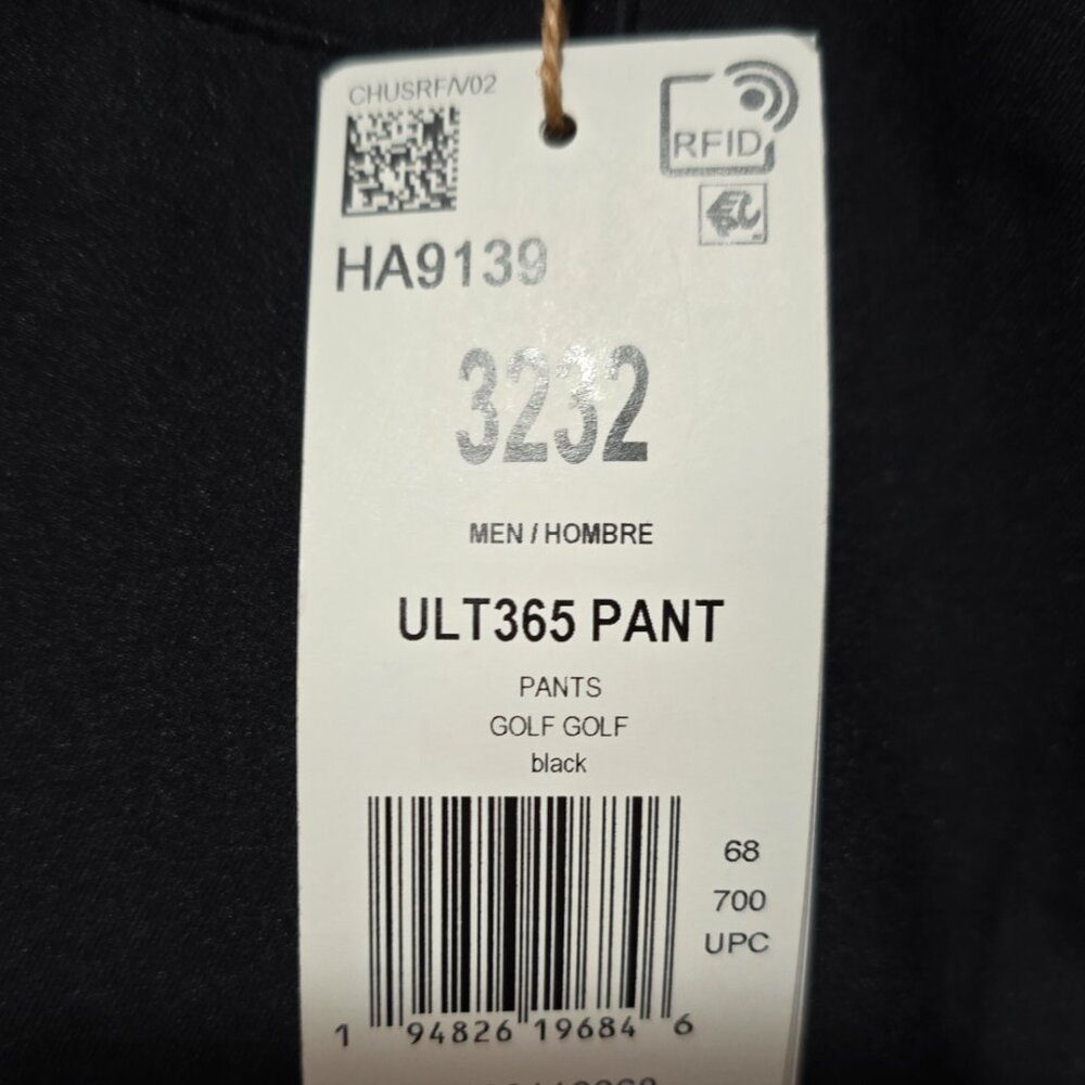 ADIDAS 32x32 Mems Ultimate365 black golf pant NWTT - Picture 3 of 5